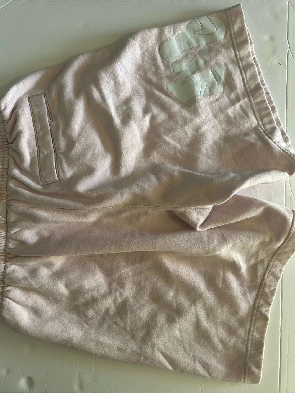 Nike Kids Light Pink Cream Fleece Shorts